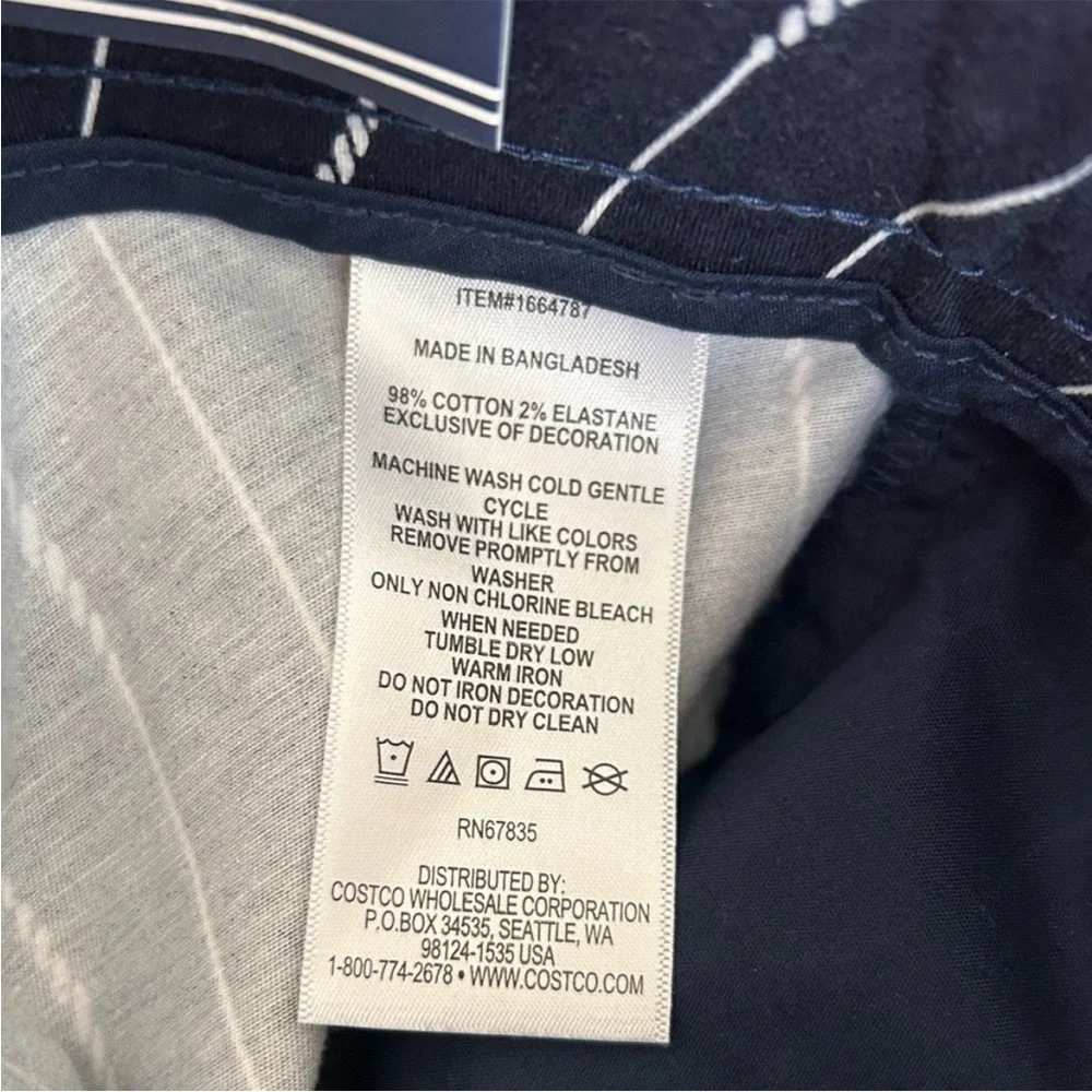 ⭐️ NEW Nautica Size 6 Mid Rise Navy White Striped Twill Shorts